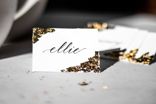 Gold Flake Place Card